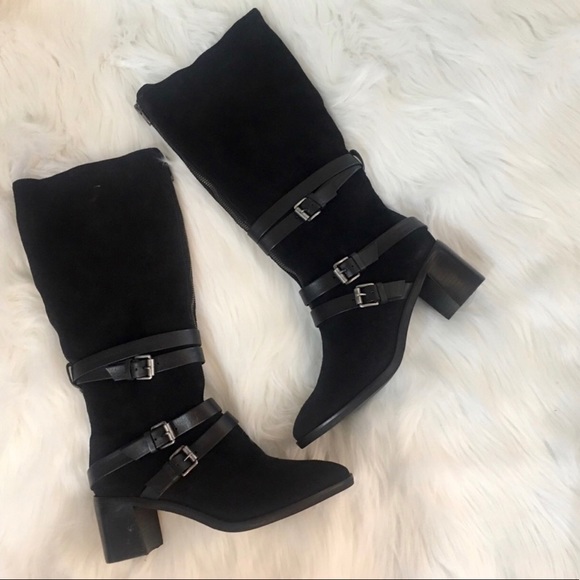 NEW Bernardo Bennie Black Leather Boots - Picture 3 of 5